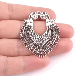 Vintage Boho Filigree Charms for DIY Jewelry Making - Set of 5 (BROWN)