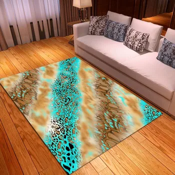 

Fashion Lepoard Print Polyester Area Rugs Animals Skin Floor Mats for Living Room Bedroom Bathroom Kitchen Rugs Kid Playing Rug