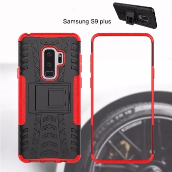 

For Samsung Galaxy S9 Case S9 Coque TPU + PC Armor Shockproof Silicone Back Case Kickstand Cover for Samsung Galaxy S9