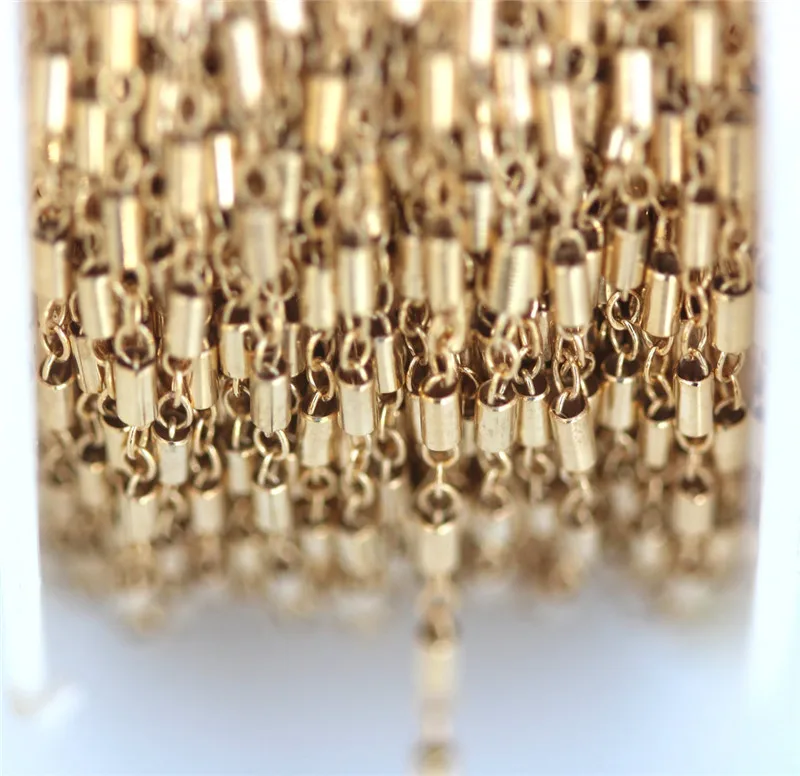 Real 14K Gold Filled  Bar Chain 1.7MM Chain Necklace Gold jewelry Minimalist Gold Filled Chain DIY Jewelry