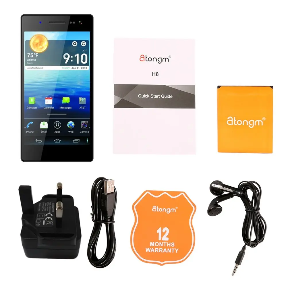 

Atongm G501 5.0 Inch 1080*1920 HD Display Smartphone MTK6592 Octa Core 2+16GB Mobile Phone For Android 4.4 UK Plug