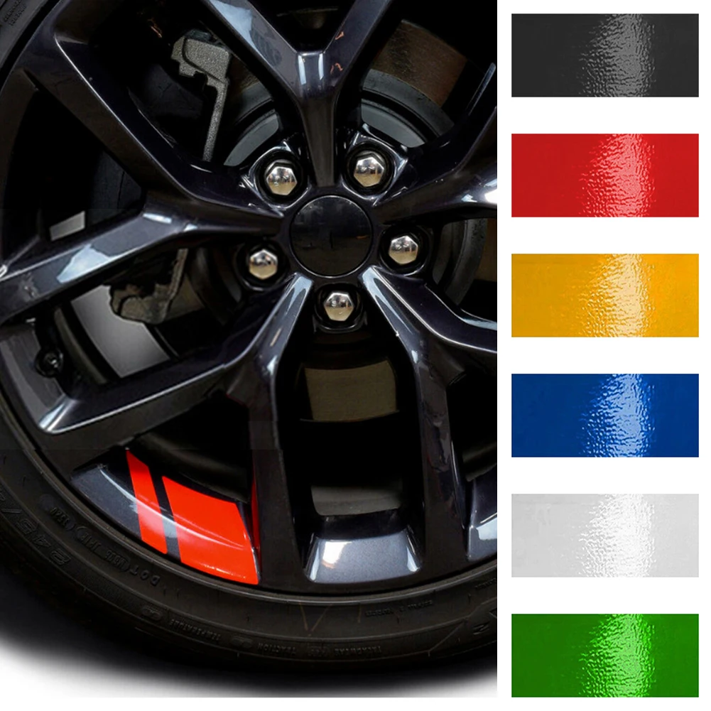 Wheel Rim Decal… 6pcs Car Wheel Rims Decal Stripes Wheel Hub Stickers for 18-21 Wheels Car Wheel Rim Decal Stripes Decoration Accessories 
