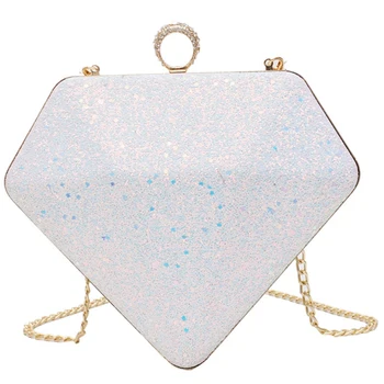 

ASDS-Diamond Shape Women'S Party Clutches Women'S Mini Chain Wallet Women'S Shoulder Crossbody Bags