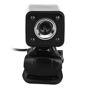 

480P 30W 4 LED HD Webcam Camera + USB 2.0 Microphone for Computer PC Laptop Black
