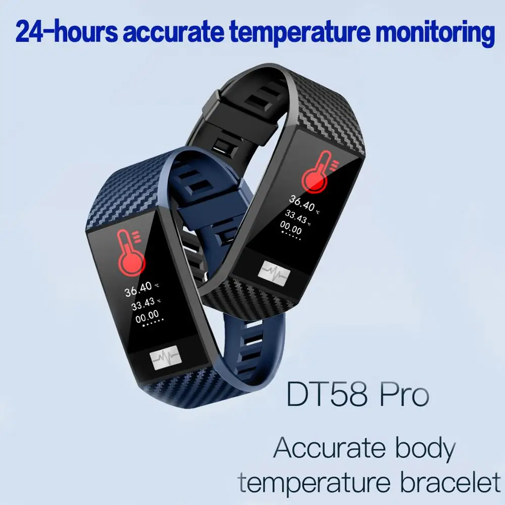 Смарт часы DT58 PRO фитнес браслет пульсометр контроль температуры|Смарт-часы| |