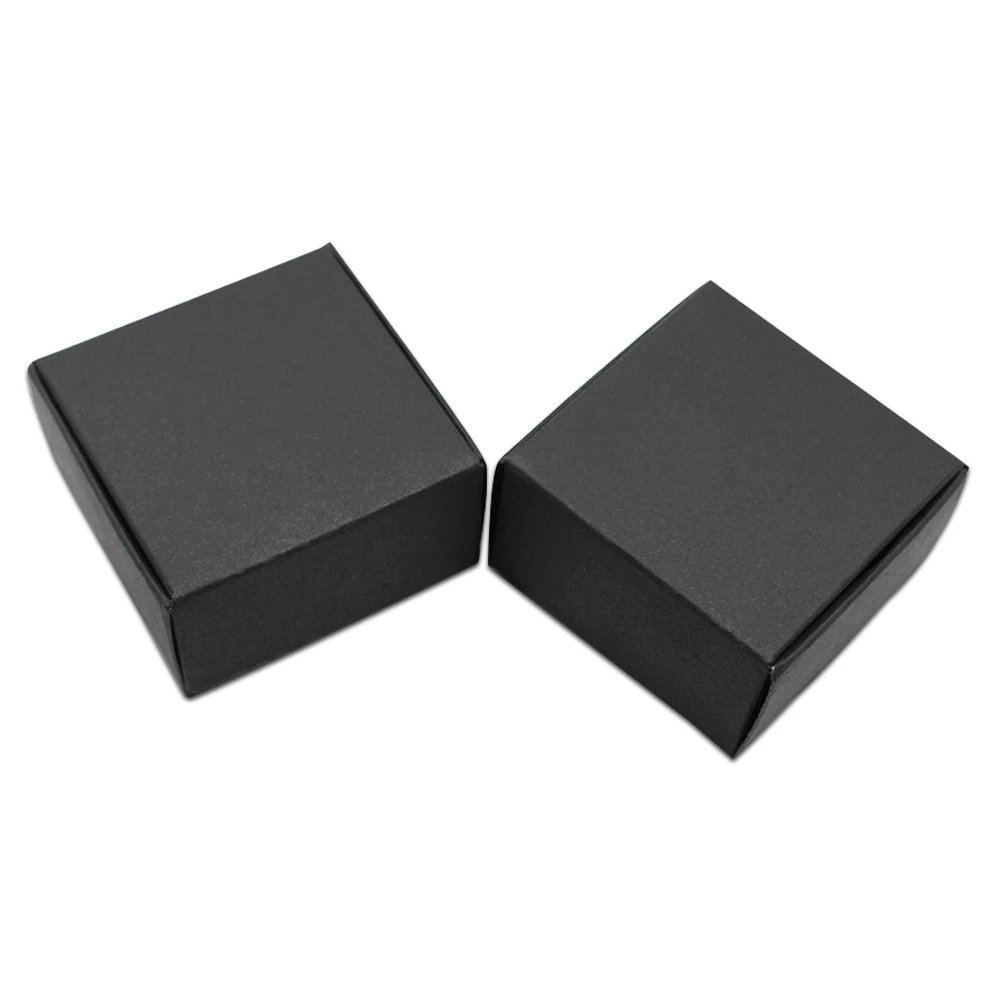 

Black Paperboard Gifts Box Party Kraft Paper Jewelry Crafts Storage Carton Box Cardboard Candy DIY Soap Wrapping Package Boxes