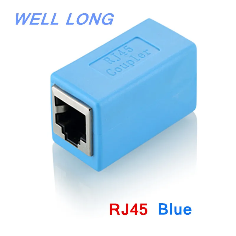 5 шт./лот) синий Сетевой удлинитель RJ45, разъем сетевого кабеля, сетевой двойной разъем, сетевой сквозной разъем