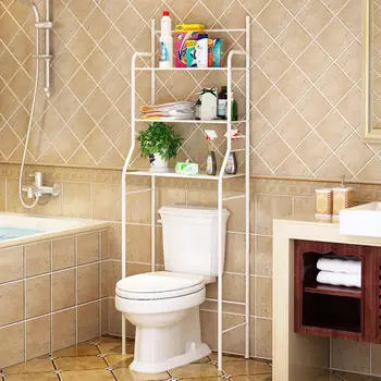 

Stainless Steel Toilet Shelf Rack WC Cabinet Bathroom Accessories Storage Holder Bathroom Space-saving Shelf Storage Racks HWC