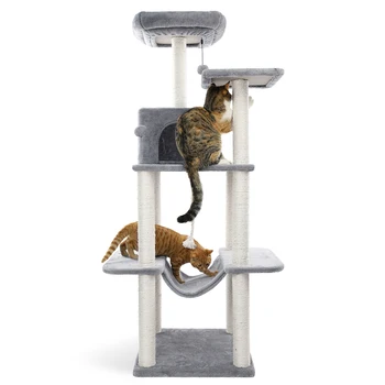 Free Shipping Pet Luxury Furniture Cat Tower Pet Cat Tree Towers Climbing Shelf Cats Apartment Game.jpg