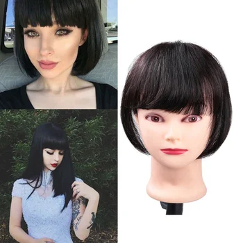 

Hime Cut Clip on Bangs Fringe Clip Bangs Dark Brown Clip In Extensions Bang Remy Human Hair Beautiful Princess Hair Bangs