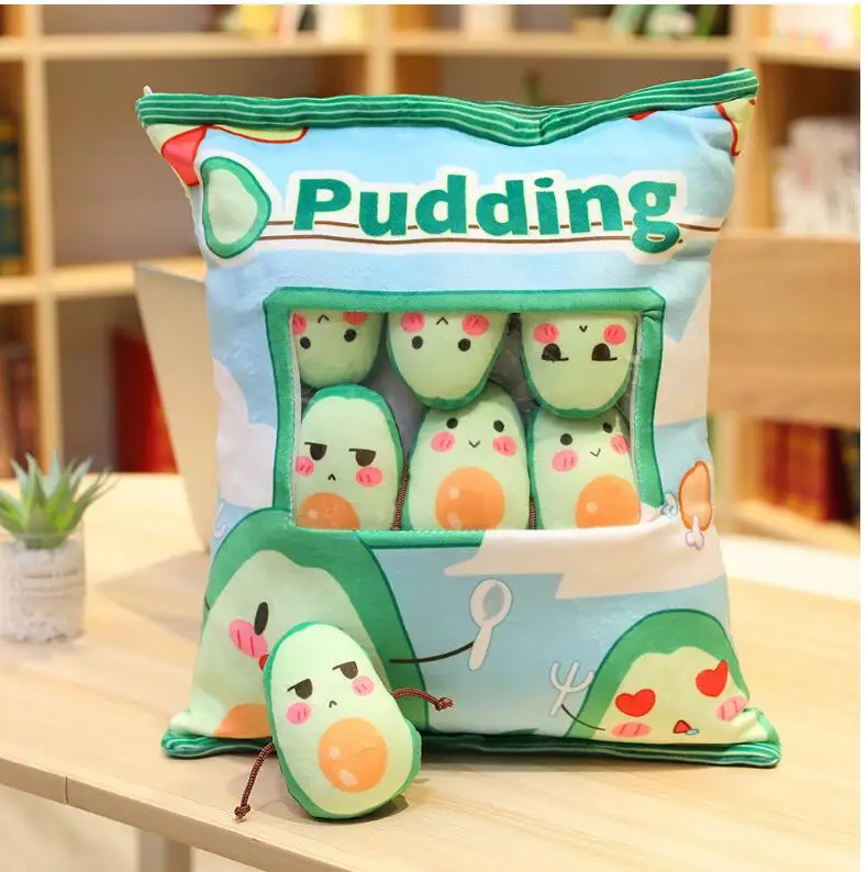 Christmas A Plushie Bag Pudding Toys Mini Animals Doll Sakura Bunny Hamster Penguin Bear Chick Strawberry Dog Cat Pig Plushie