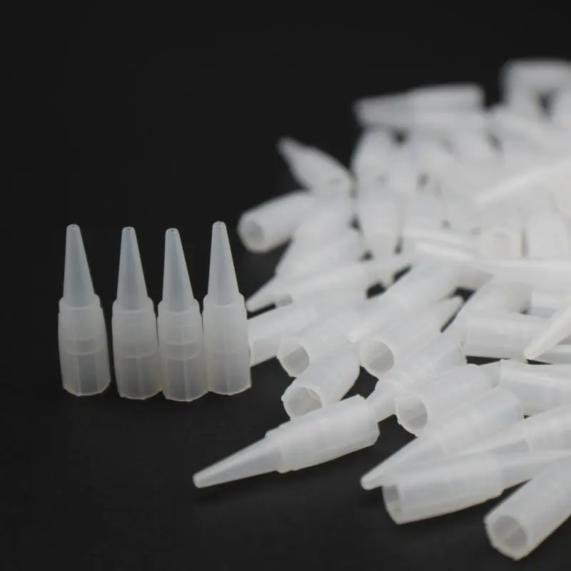 Disposable tattoo tips 500 pcs tattoo caps needle tips for permanent makeup tattoo machine Traditional needle Nozzle