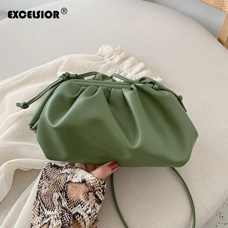 EXCELSIOR женская кожаная сумка-мешок PU клатч INS Blogger рекомендуем сумку через плечо большой емкости сумки на плечо для женщин