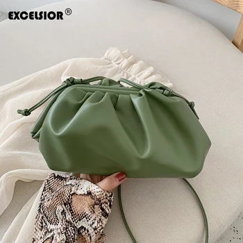 

EXCELSIOR Women's Leather Bucket Bag PU Clutch INS Blogger Recommend Crossbody Bag Big Capacity Shoulder Bags for Female