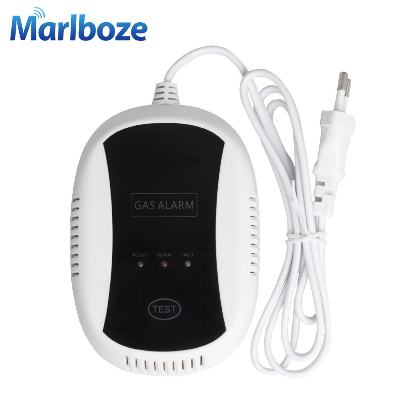 Marlboze-Detector de fugas de Gas Natural inalámbrico, sirena de alarma del hogar, dispositivo de seguridad de cocina, Sensor de seguridad, sistema de alarma para el hogar, 433mhz