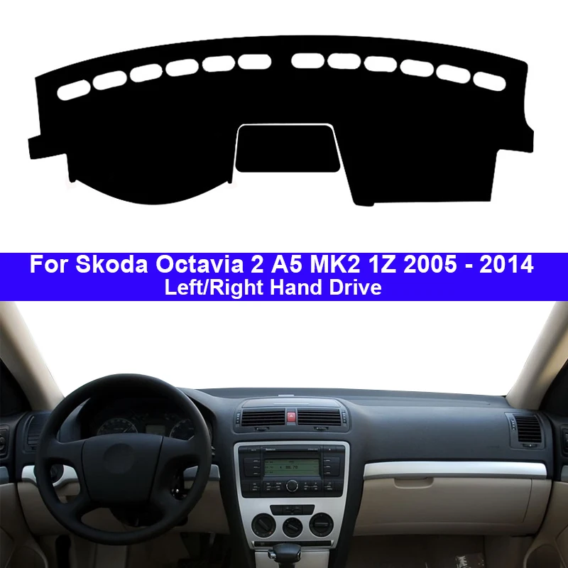 자동차 대시 보드 커버 대시 매트 카펫 케이프 Skoda Octavia 2 A5 MK..