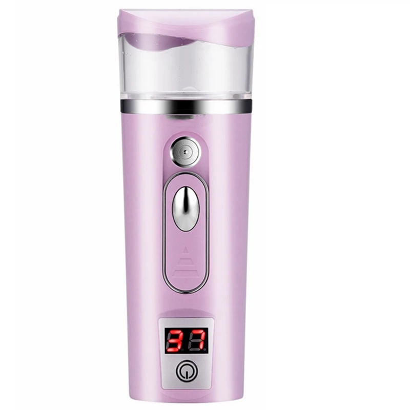  Hot 3In1 Handy Facial Steamer Nano Mister Face Spray Bottle Mist Sprayer Skin Moisture Meter Power 