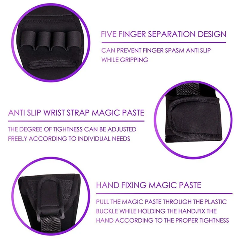Anti-Spasticity Fitness Finger Rehabilitation Auxiliary Gloves Grip Splint Finger Hand Recovery Impairment Fixed Hand Glove 1PC