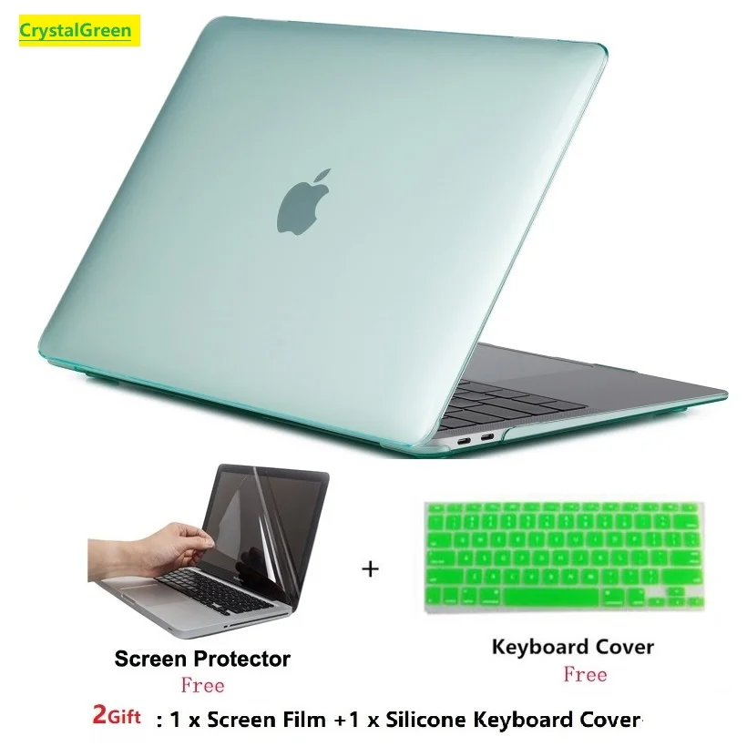 

3 in1 Crystal Laptop Hard Case+Screen Protector (Gift)+Keyboard Cover (Gift) For Apple Macbook Pro 11 12 13 15"Air Touch Bar