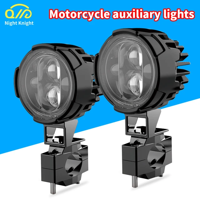 2pcs 12V 6 Led Moto Imperméable à l'eau Phare auxiliaire Moto Led Spotlight  Lampe Auxiliaire Phare Moto Equipements Accessoires