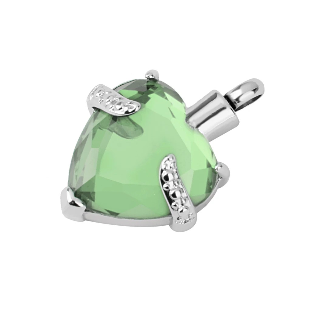 Crystal Rhinestone Heart Cremation Jewellery Ashes Urn Pendant Keepsake Necklace Stainless Steel