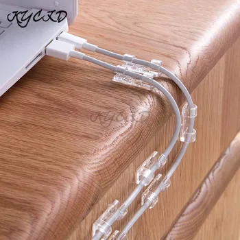 

20PCS/Lot Adhesive Cable Organizer Wire Winder Holder Clips Cord Management Desk USB Wire Tie Fixer Protector