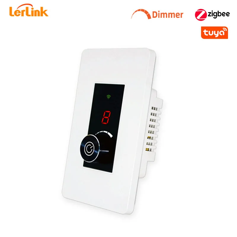 Умный настенный светильник ZigBee с регулятором яркости, панель из закаленного стекла 118 стандарта Австралии/США, работает с Tuya Google Home Alexa