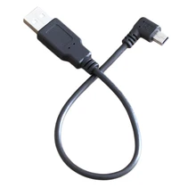 20 см 0,2 м USB 2,0 папа-мини-usb 2,0 папа 90 градусов Угловой кабель мини-usb левый или правый угловой кабель для зарядки данных