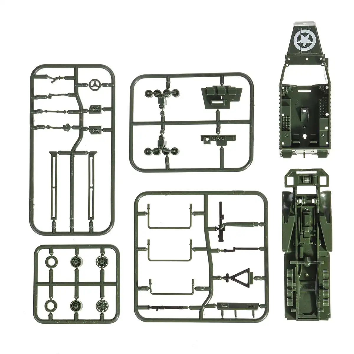 Новинка 1: 72 4D колесные бронированные машины Модель автомобиля без резины Сборная модель Военная игрушка автомобиль подарки на день рождения для детей мальчик