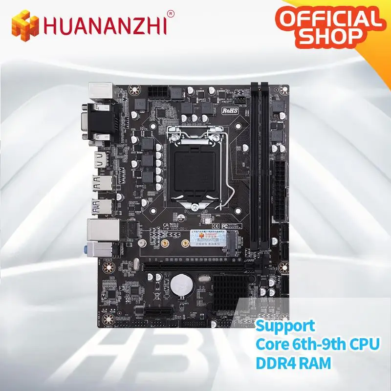 HUANANZHI H310C D4 M-ATX материнская плата Intel LGA 1151 Поддержка 6/7/8/9 поколения DDR4 2133/2400/2666 МГц 32