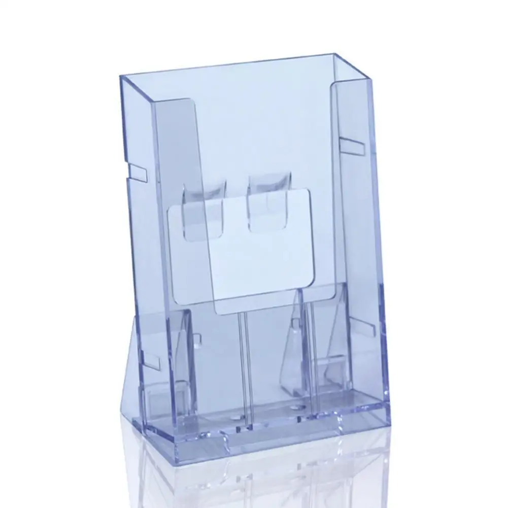Vividcraft-Soporte de acrílico transparente para exhibición de oficina, soporte de folleto para escritorio, panfleto, tarjetero de papel, Z6O2
