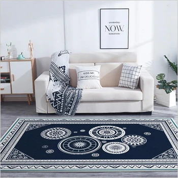 

AOVOLL Area Rug for Living Room Large Rugs Modern Blue and White Pattern Carpet Carpet Kids Room Nordic Decoration Home Baby