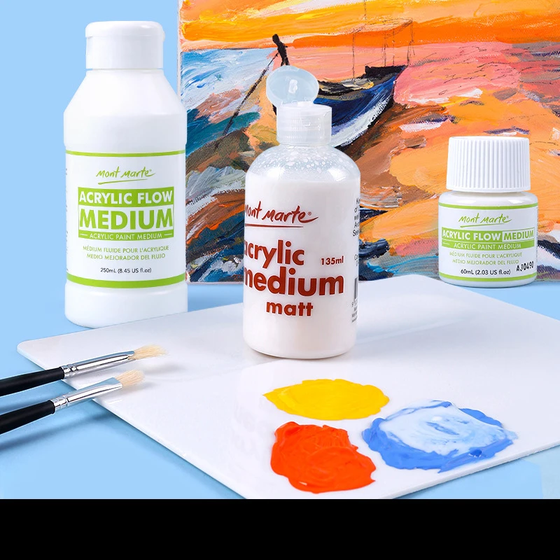 Acrylic Paint Blending Liquid Acrylic Additives Media Agent Sub-brightening Agent Oil Painting Primer Brighten Color 250ml