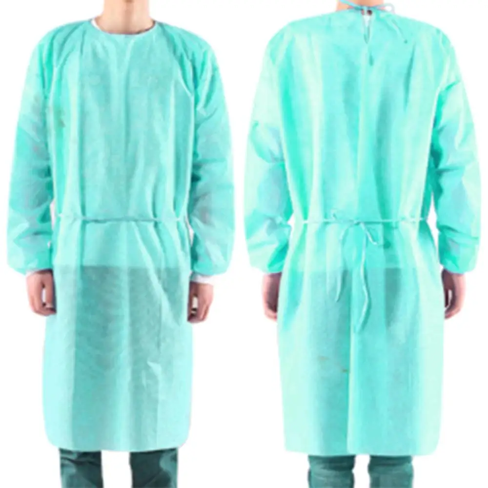 

10pcs Disposable Bandage Coveralls Surgical Gown Dust-proof Isolation Clothes Labour Suit Non-woven Security Protection Clothing