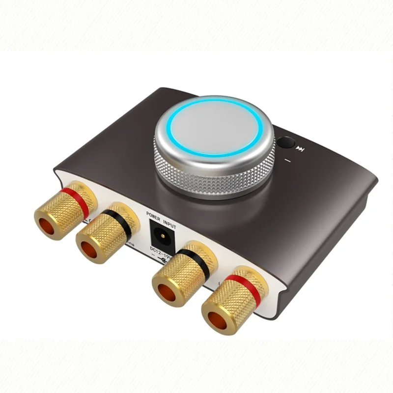 Мини Bluetooth 5,0 цифровой усилитель Hifi стерео домашний аудио усилитель мощности 50 Вт+ 50 Вт AUX/USB для наушников динамик ПК ТВ CD плеер - Цвет: Черный