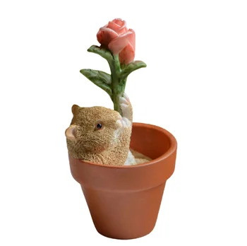 

Cute Animal Figurine Crafts Resin Miniature Fairy Garden Creative Art Model Ornaments Decoracion Hogar Garden Decoration DA60XBJ