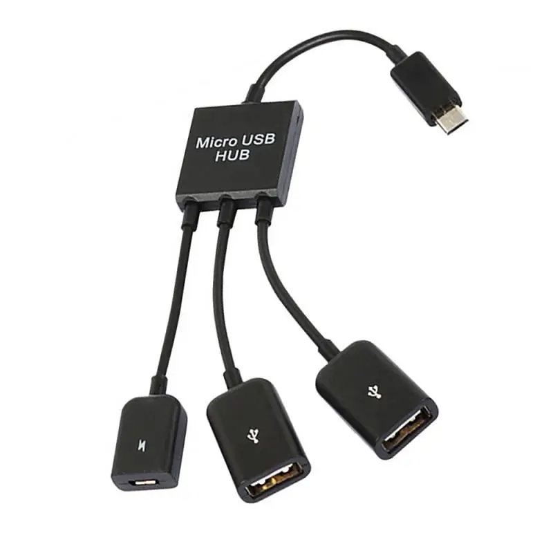 3 в 1 кабель адаптер типа Папа мама два хоста Micro USB 2 0 OTG usb разветвитель для