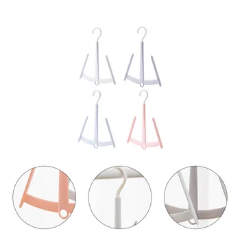 

4PCS Balcony Drying Shoe Rack Windproof Drying Rack Double Hook Drying Rack Rotating Shoes Hook for Yard