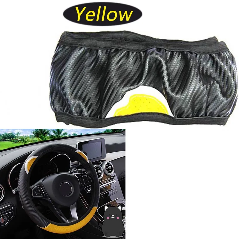 yellow Нескользящие Кожаные Горячие для Mini Cooper Chevrolet Cruze Aveo Lacetti сиденья Ibiza Mazda 3 6 CX-5 CX 3 5 Чехол рулевого колеса автомобиля - Название цвета: yellow