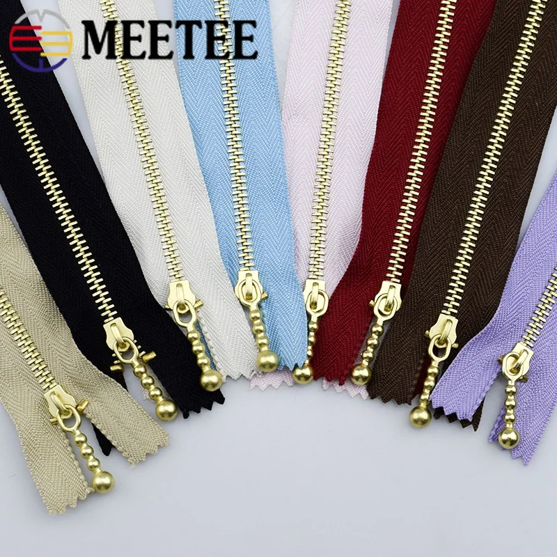 20 шт. Meetee 3 # золотой см застежка молния с закрытым металлическим замком для шитье