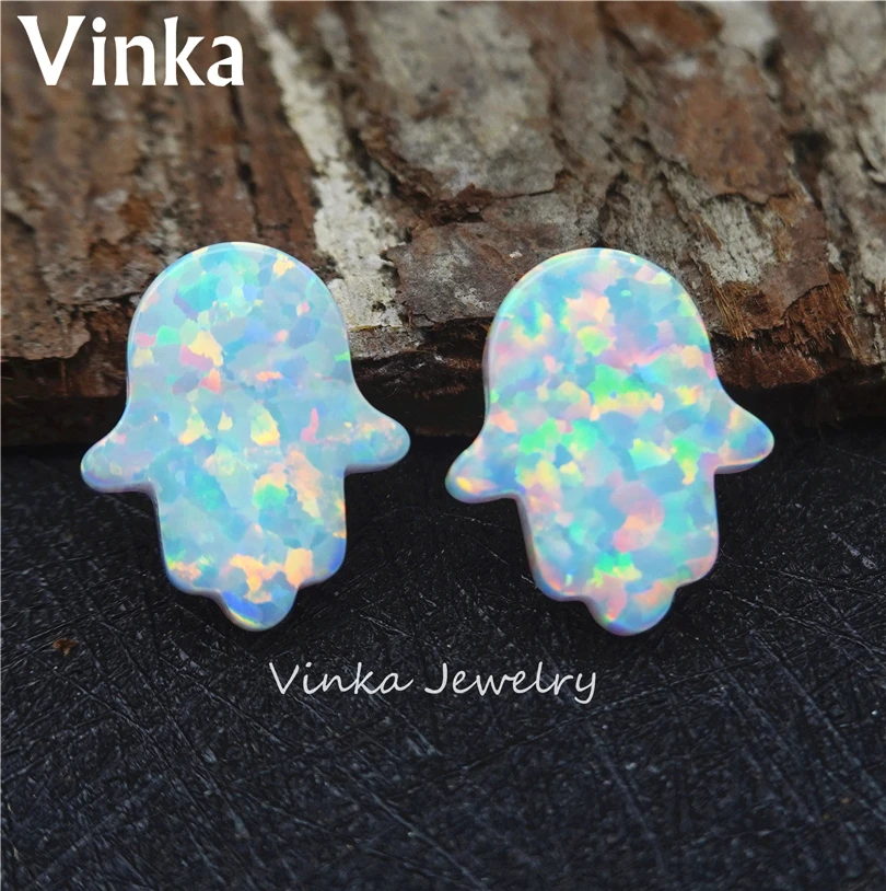 10pcs/lot Wholesale 11x13mm Opal Hamsa Pendant Charms Synthetic &amp Hand for DIY Jewelry Necklace | Украшения и аксессуары