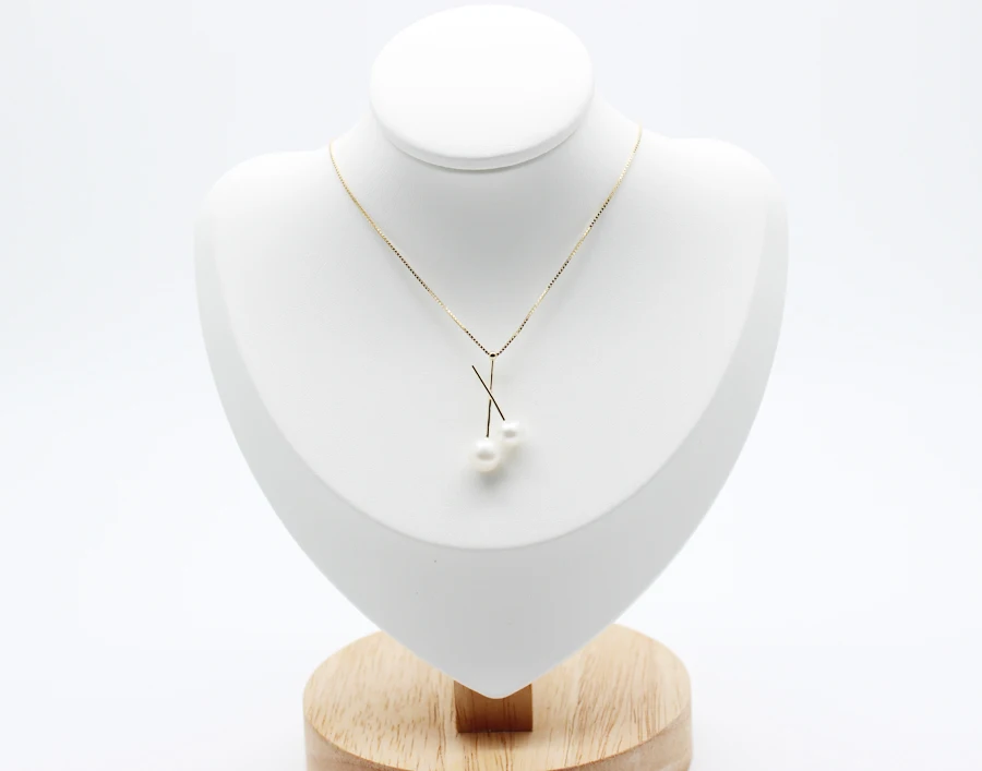 Стиль Дизайн 925 серебряные ювелирные изделия леди модное золотое ожерелье белый жемчуг чокер подарочная коробка - Окраска металла: Светло-желтый, золотистый цвет
