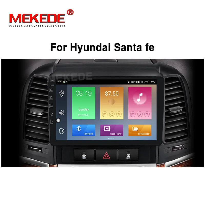 Android 10,0 прибытие! Mekede Автомобильный мультимедийный плеер авторадио для hyundai Santa Fe 2 2006-2012 встроенный carplay DSP ips 4G