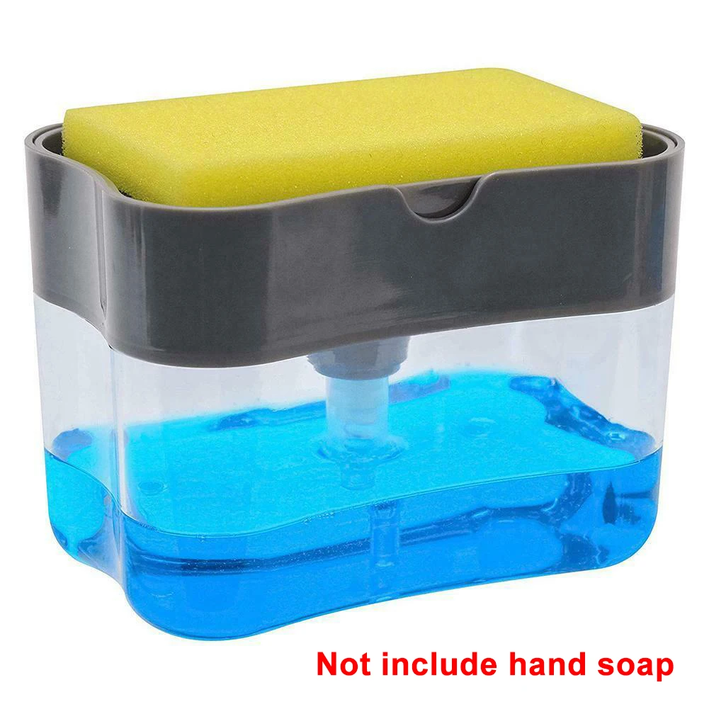

Kitchen Portable Dispenser Hotel Holder Cleaning Home Sponge Hand Push Water Resistant Bathroom Soap Pump Toilet ABS