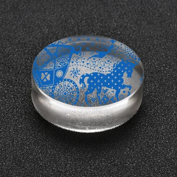 

BeautyBigBang 1PC Clear Jelly Silicone Nail Stamper Head 2.8cm/3.8cm Manicure Nail Art Tool Rubber Stamp For Stamping Plates