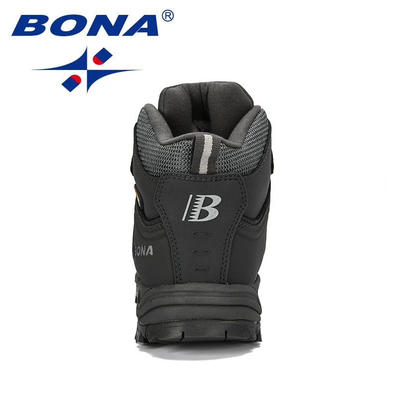 Tanie BONA 2019 nowi projektanci nubukowe skórzane buty turystyczne mężczyźni jesienne zimowe buty do wspinaczki wysokie góry trekkingowe buty myśliwskie trenerzy Man