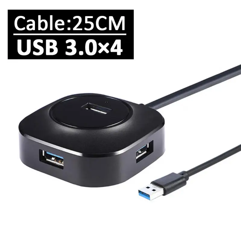 Мульти usb-хаб 3,0 USB C концентратор USB разветвитель type C концентратор 4 порта расширитель USB-C 3,0 Hab адаптер с интерфейсом питания type-C док-станция - Цвет: USB3.0x4 25cm