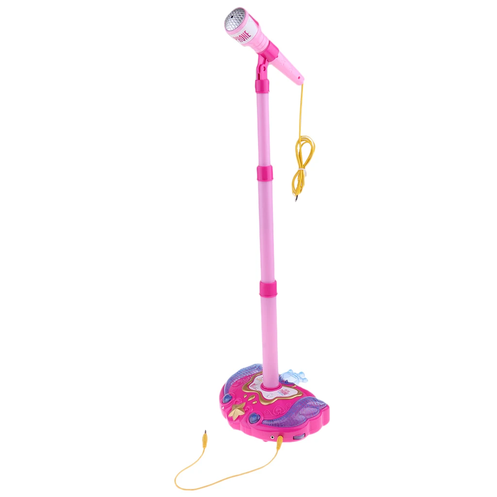 Pink Детский микрофон музыкальный караоке машина пение с MP3 микрофоны игрушка в стиле диско дети раннего развития поставки - Цвет: Pink