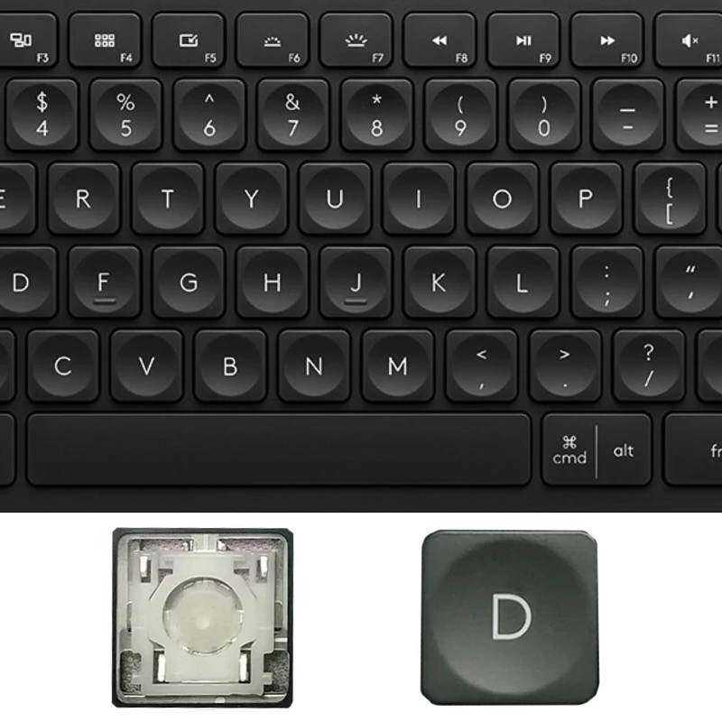 Replacement Keycap Key Cap &Scissor Clip&Hinge For Logitech Craft MX YR0073 YR0064 Keys Keyboard KEY & Clips GreyBlack