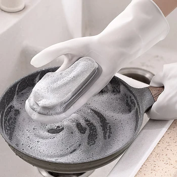 

Multifunctional Scouring Pad Sponge gloves Replaceable Cleaning Brush Cups Bread Bowl Scrubber Cleaning Gadgets Washing Tool